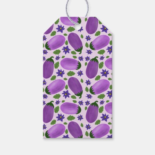 Blush & Bloom Eggplant Collection – Soft Lilac Cadeaulabel (Voorkant)