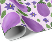 Blush & Bloom Eggplant Collection – Soft Lilac Cadeaupapier (Rol Hoek)