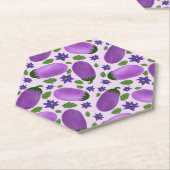 Blush & Bloom Eggplant Collection – Soft Lilac Kartonnen Onderzetters (Schuin)