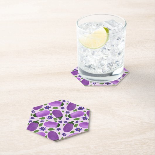 Blush & Bloom Eggplant Collection – Soft Lilac Kartonnen Onderzetters (Insitu)