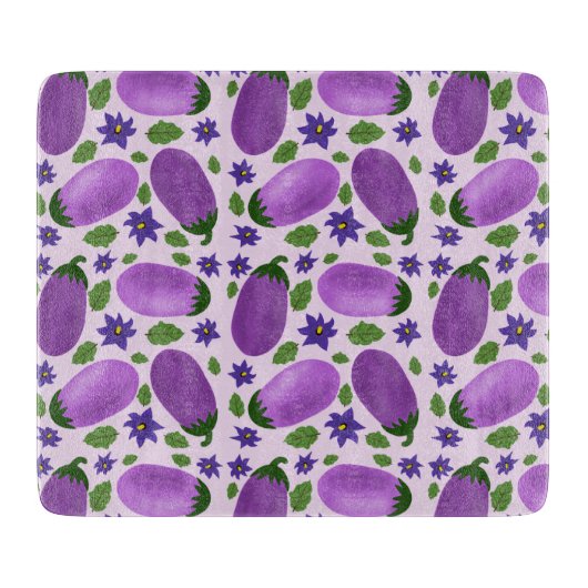 Blush & Bloom Eggplant Collection – Soft Lilac Snijplank (Voorkant)