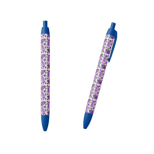 Blush & Bloom Eggplant Collection – Soft Lilac Zwarte Inkt Pen