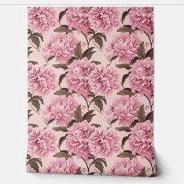 Blush Bloom Elegance Petite - Blush Pink en Taupe Behang