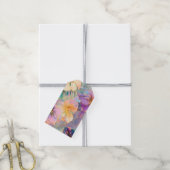 Blush Bloom Exotische Bladeren Bloemen Cadeaulabel (Met Touw)