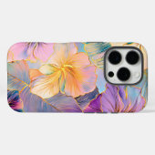Blush Bloom Exotische Bladeren Bloemen Case-Mate iPhone Case (Achterkant (horizontaal))