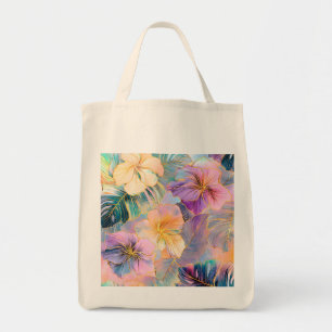 Blush Bloom Exotische Bladeren Bloemen Tote Bag