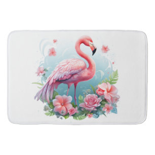 Blush & Bloom Flamingo: De Elegantie van de Natuur Badmat