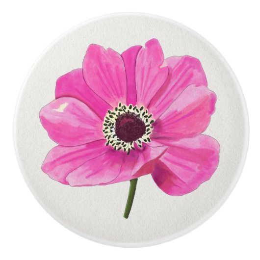 Blush Bloom floral knob Keramische Knop (Voorkant)