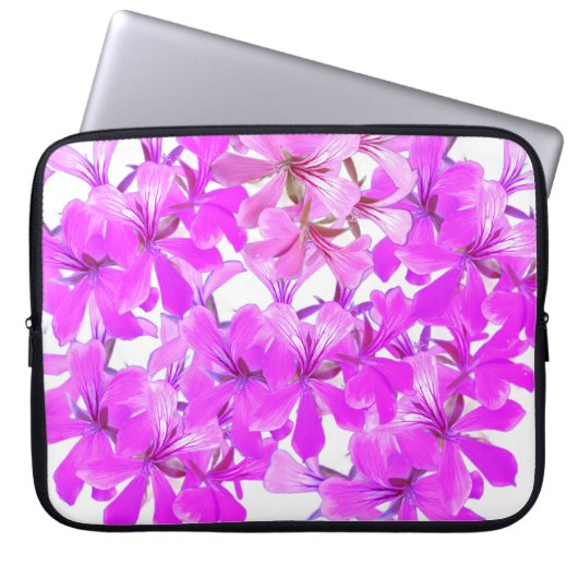 Blush Bloom – Floral Laptop Sleeve Electronics Bag (Voorkant)