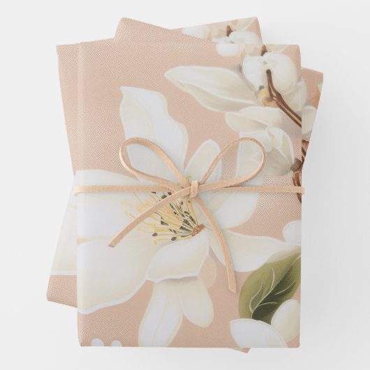 "Blush Bloom Gift Wrap" Inpakpapier Vel (In situ)
