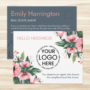 Blush Bloom Introductie Gray Makelaar Briefkaart