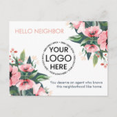Blush Bloom Introductie Gray Makelaar Briefkaart (Voorkant)