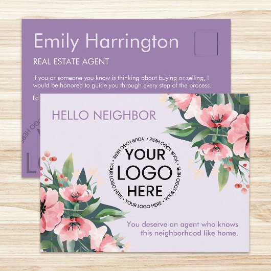 Blush Bloom Introductie Mauve Makelaar Briefkaart