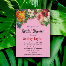 Blush Bloom Kleurrijke Rozen Bloemen Vrijgezellenf Kaart