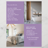Blush Bloom Listing Mauve Makelaar Flyer (Achterkant)