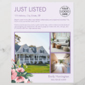 Blush Bloom Listing Mauve Makelaar Flyer (Voorkant)