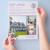 Blush Bloom Listing Mauve Makelaar Flyer (Hand)