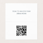 Blush Bloom Logo Grijs Makelaar Visitekaartje (Binnenkant ongevouwen)