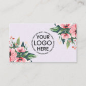 Blush Bloom Logo Mauve Makelaar Visitekaartje (Voorkant)