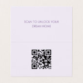 Blush Bloom Logo Mauve Makelaar Visitekaartje (Binnenkant ongevouwen)