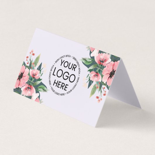 Blush Bloom Logo Mauve Makelaar Visitekaartje (Voorkant)