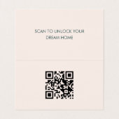 Blush Bloom Logo Roos Vastgoedmakelaar Visitekaartje (Binnenkant ongevouwen)
