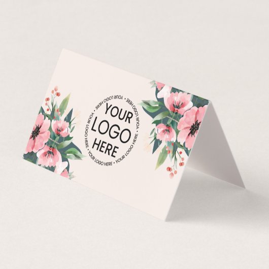 Blush Bloom Logo Roos Vastgoedmakelaar Visitekaartje (Voorkant)