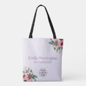 Blush Bloom Mauve Makelaar Tote Bag (Achterkant)