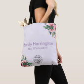 Blush Bloom Mauve Makelaar Tote Bag (Dichtbij)