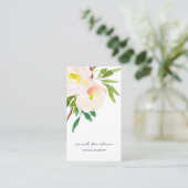 Blush Bloom | Moderne Waterverf — Floral — vertica Visitekaartje (Staand voorkant)
