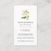 Blush Bloom | Moderne Waterverf — Floral — vertica Visitekaartje (Achterkant)