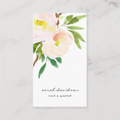 Blush Bloom | Moderne Waterverf — Floral — vertica Visitekaartje (Voorkant)