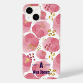 Blush & Bloom Monogram Telefoon Hoesje (Achterkant)