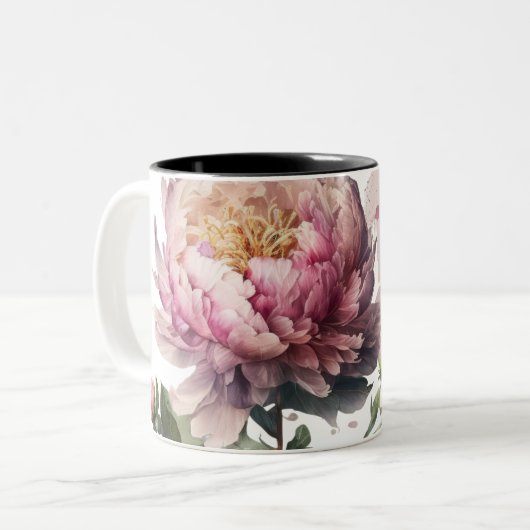Blush Bloom Mug- A Whisper of Calm by Lumina & Ash Tweekleurige Koffiemok (Voorkant links)