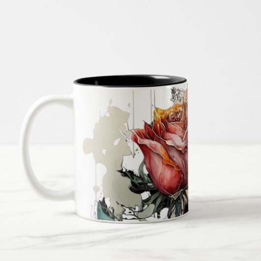 Blush Bloom Mug _ Rose Tweekleurige Koffiemok (Links)