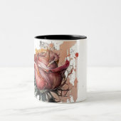 Blush Bloom Mug _ Rose Tweekleurige Koffiemok (Center)