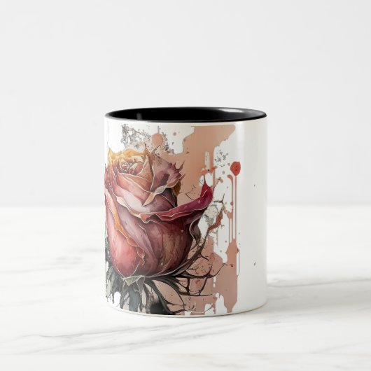 Blush Bloom Mug _ Rose Tweekleurige Koffiemok (Center)