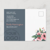 Blush Bloom Onlangs Aangeboden Gray Vastgoedmakela Briefkaart (Achterkant)