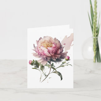 Blush Bloom Pioenkaart Bedankkaart