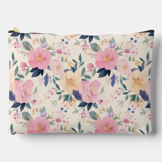 Blush & Bloom Romantische Bloemenpastel Roze Etui (Voorkant)