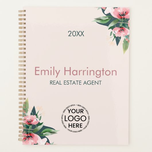 Blush Bloom Rose Makelaar Planner (Voorkant)