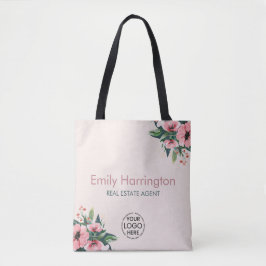 Blush Bloom Rose Makelaar Tote Bag