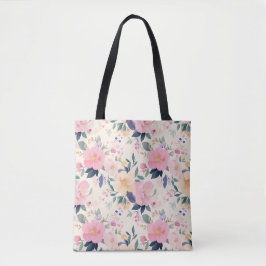 Blush & Bloom Roze Bloemen Chic Elegant Tote Bag
