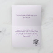 Blush Bloom Sluitingsdag Mauve Makelaar Kaart (Binnen)
