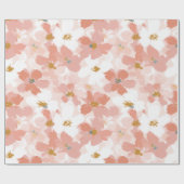 Blush Bloom Spring Wrapping Paper Cadeaupapier (Vlak)