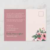 Blush Bloom verkocht onlangs makelaar Rose Briefkaart (Achterkant)