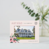 Blush Bloom verkocht onlangs makelaar Rose Briefkaart (Staand voorkant)