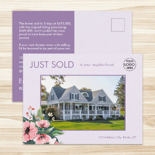 Blush Bloom Verkocht Onlangs Mauve Makelaar Briefkaart