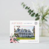 Blush Bloom Verkocht Onlangs Vastgoedmakelaar Gray Briefkaart (Staand voorkant)