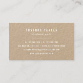 Blush Bloom | Waterverf Floral Kraft Visitekaartje (Achterkant)